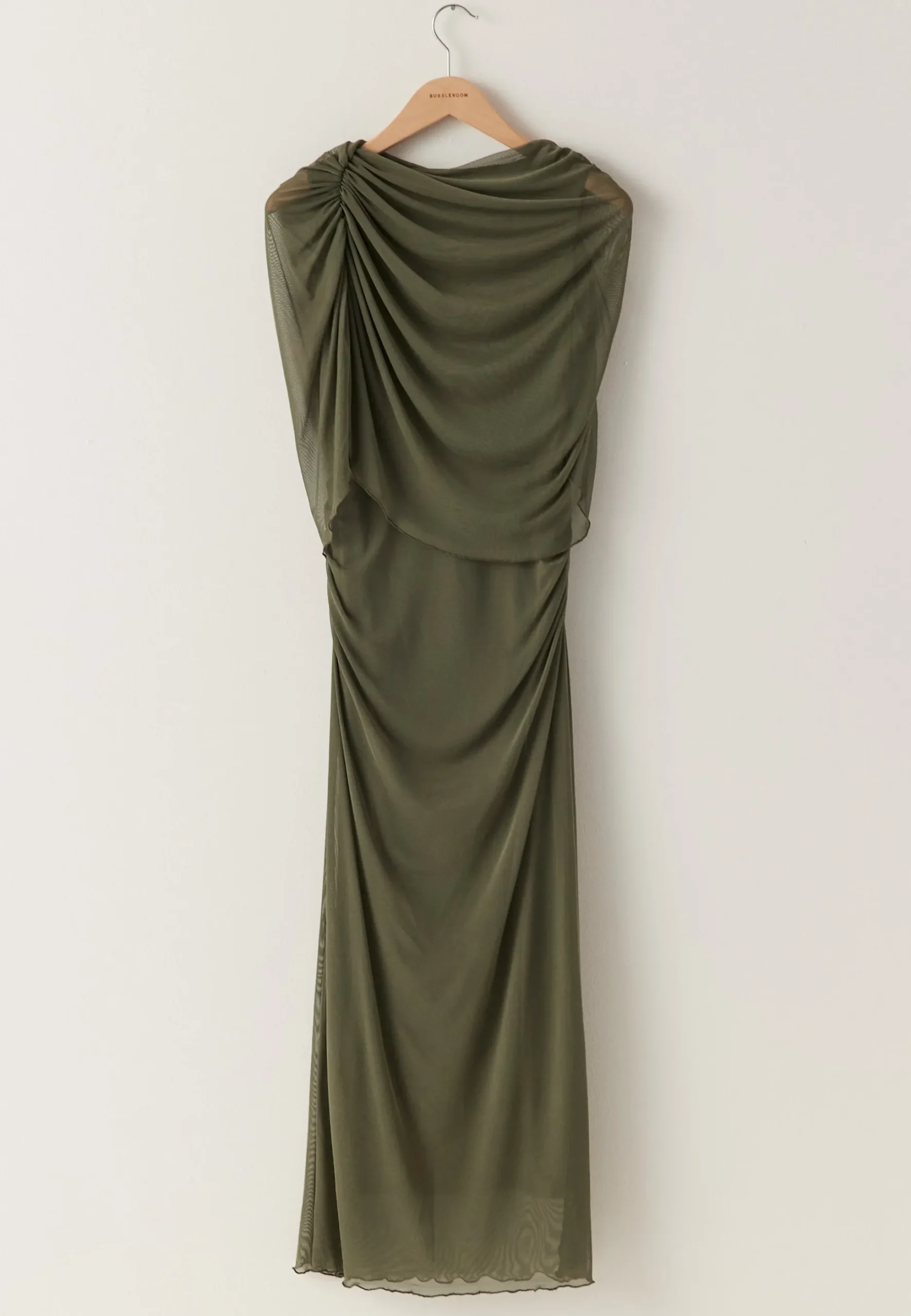 Cape Mesh Ankle Dress