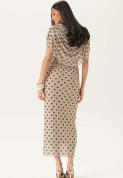 Cape Mesh Ankle Dress