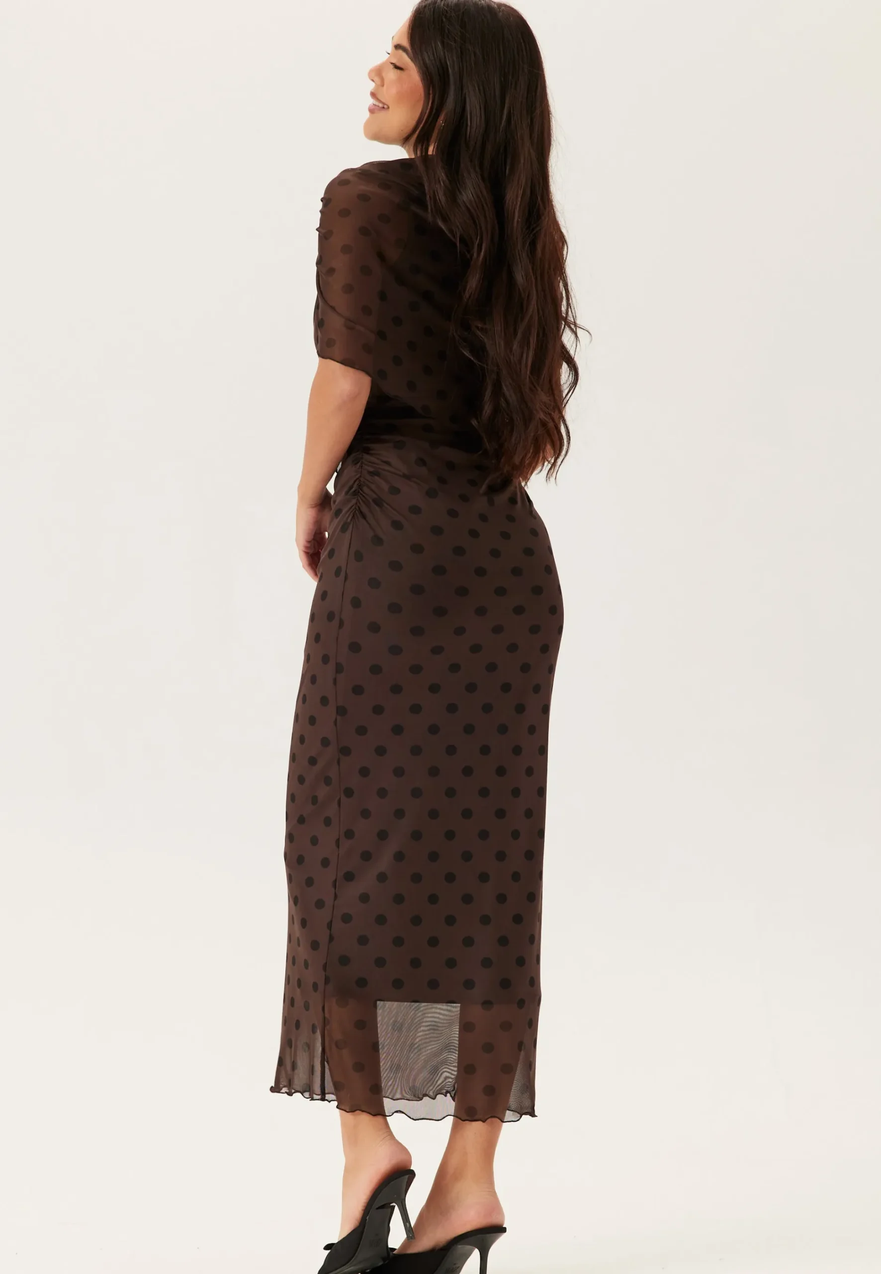 Cape Mesh Ankle Dress