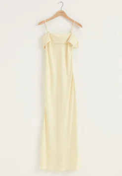 Cape Satin Maxi Dress