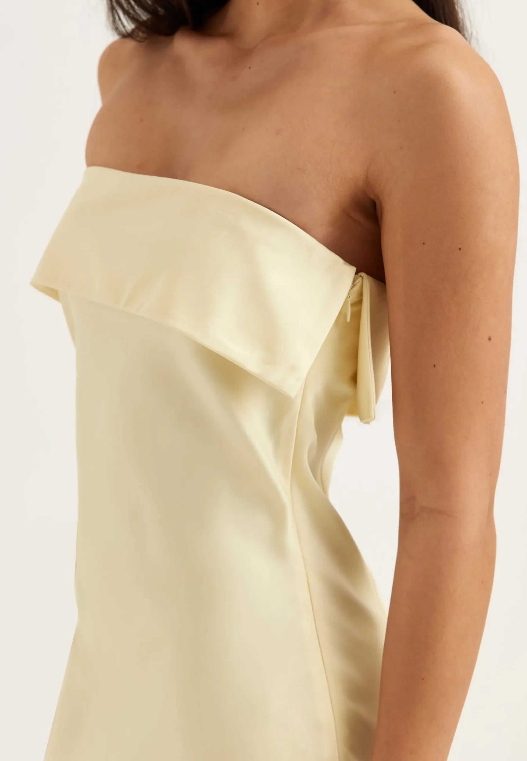 Cape Satin Maxi Dress