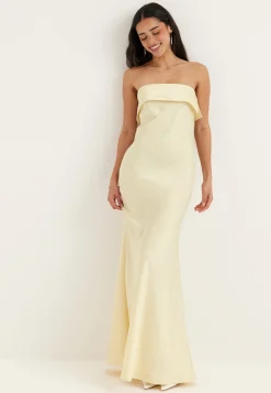 Cape Satin Maxi Dress