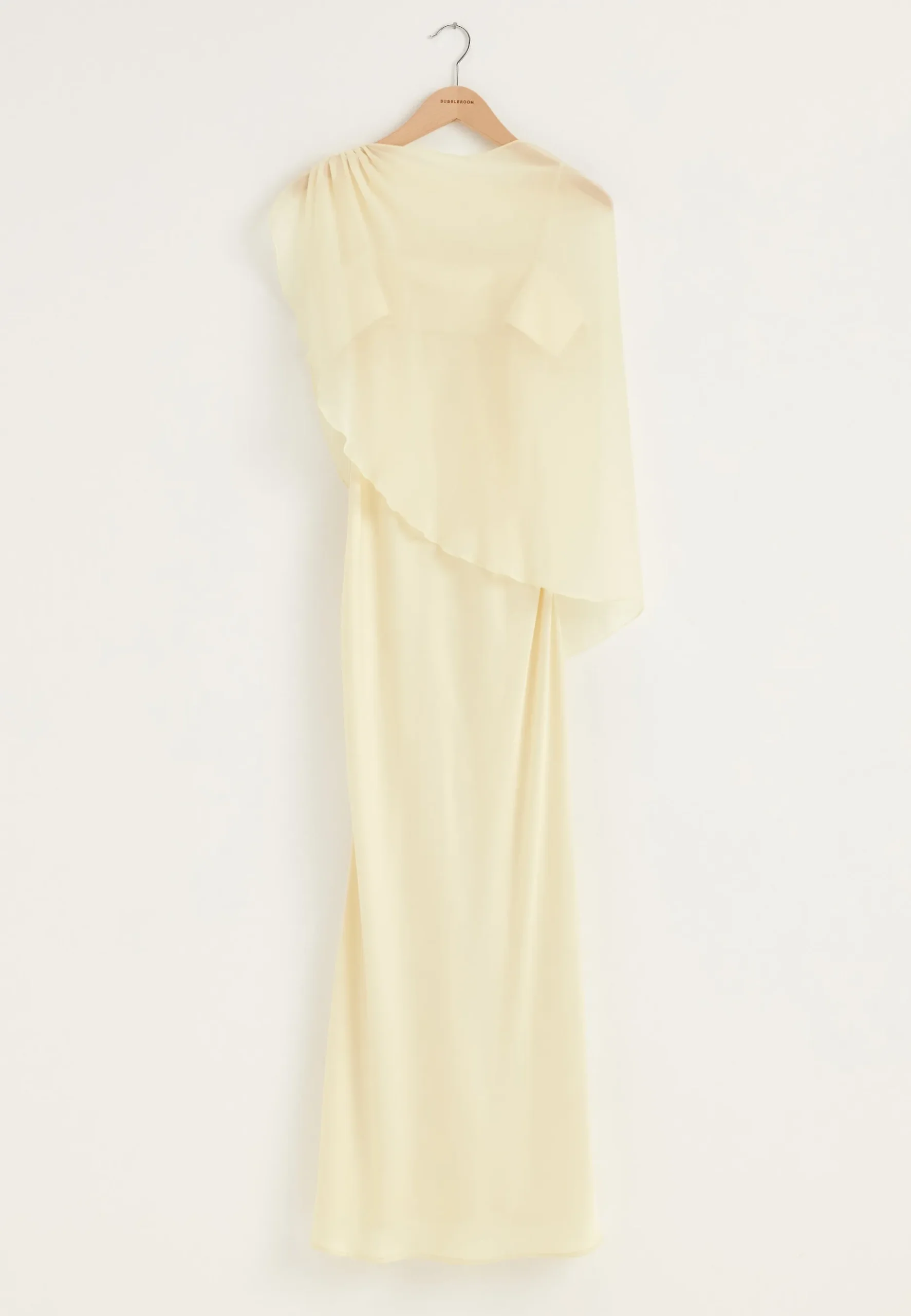 Cape Satin Maxi Dress