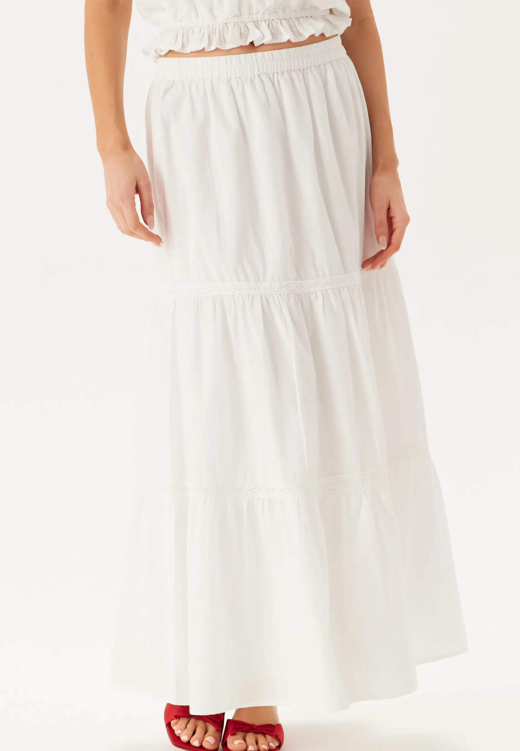 Cotton Lace Maxi Skirt