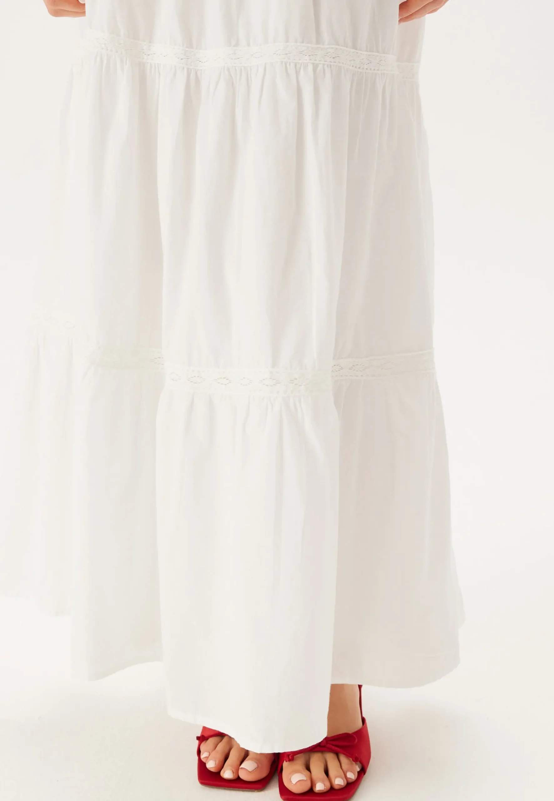 Cotton Lace Maxi Skirt
