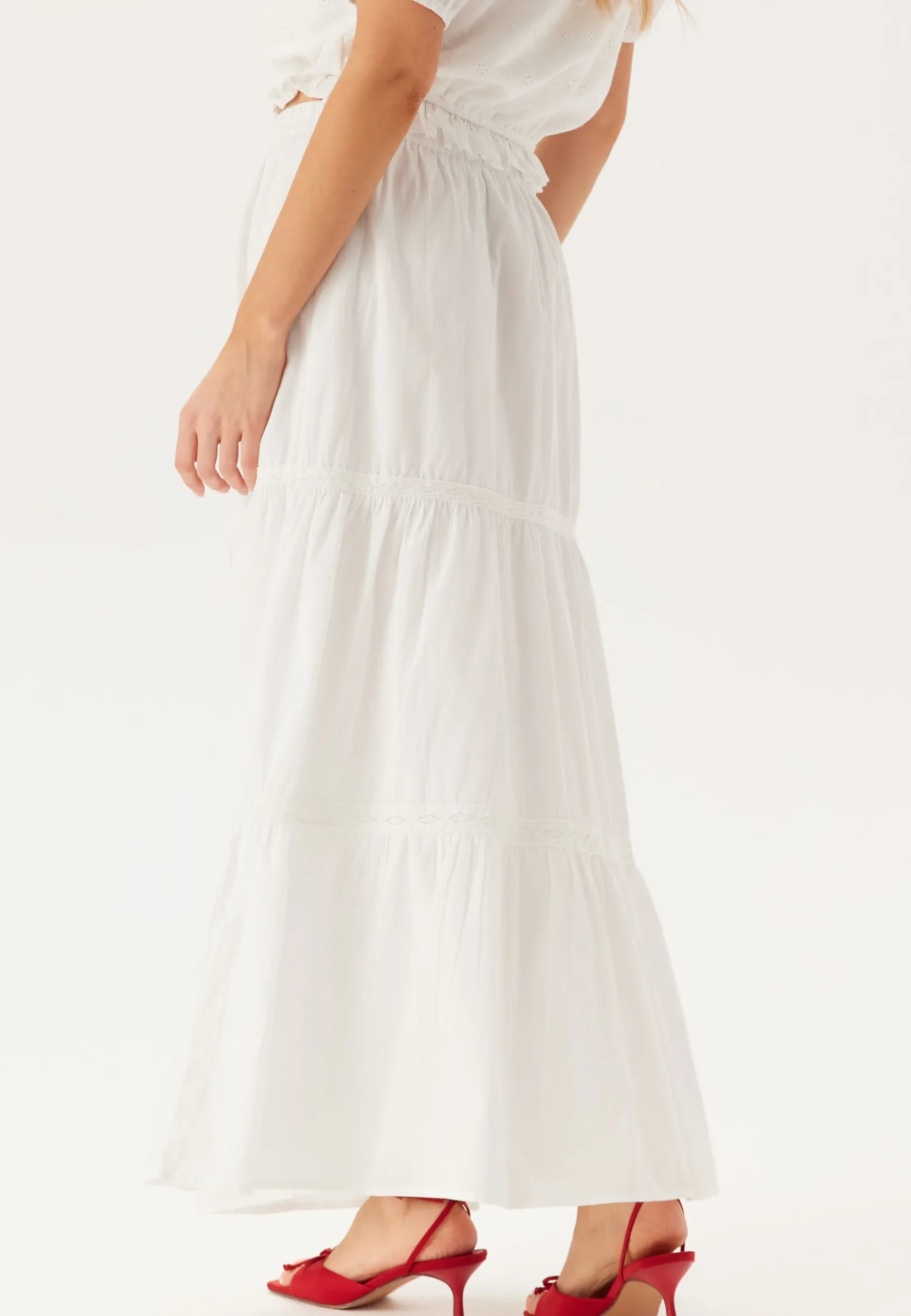 Cotton Lace Maxi Skirt
