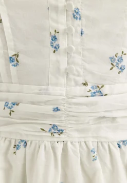 Cotton Pleated Maxi Dress