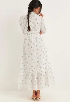 Cotton Pleated Maxi Dress