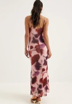 Cowl Neck Mesh Dress