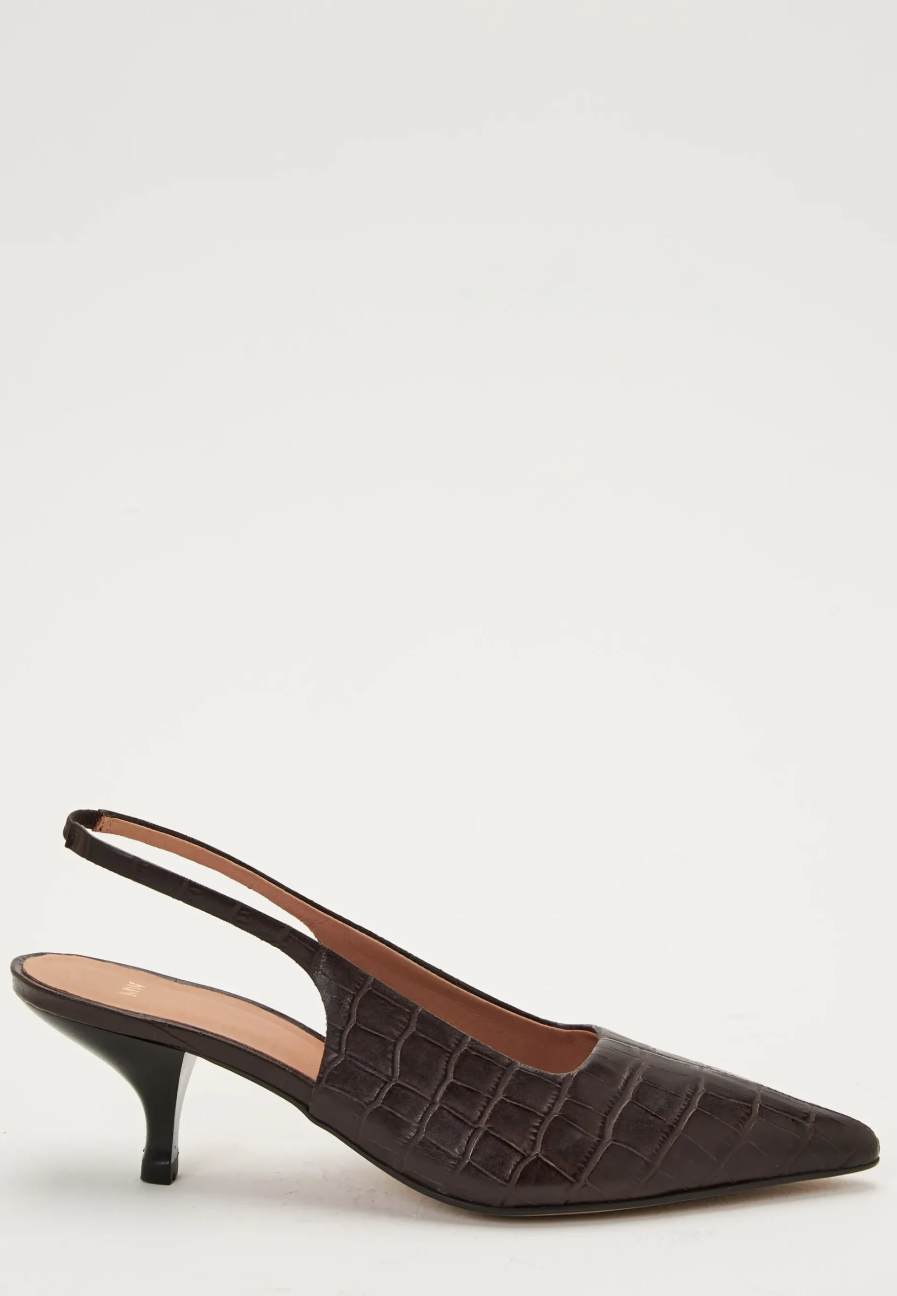 Croco Leather Slingback