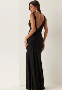 Deep Waterfall Mermaid Gown