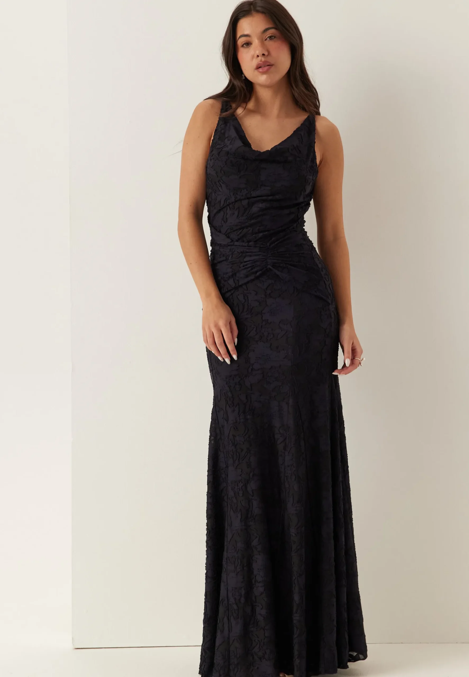 Deep Waterfall Mermaid Gown