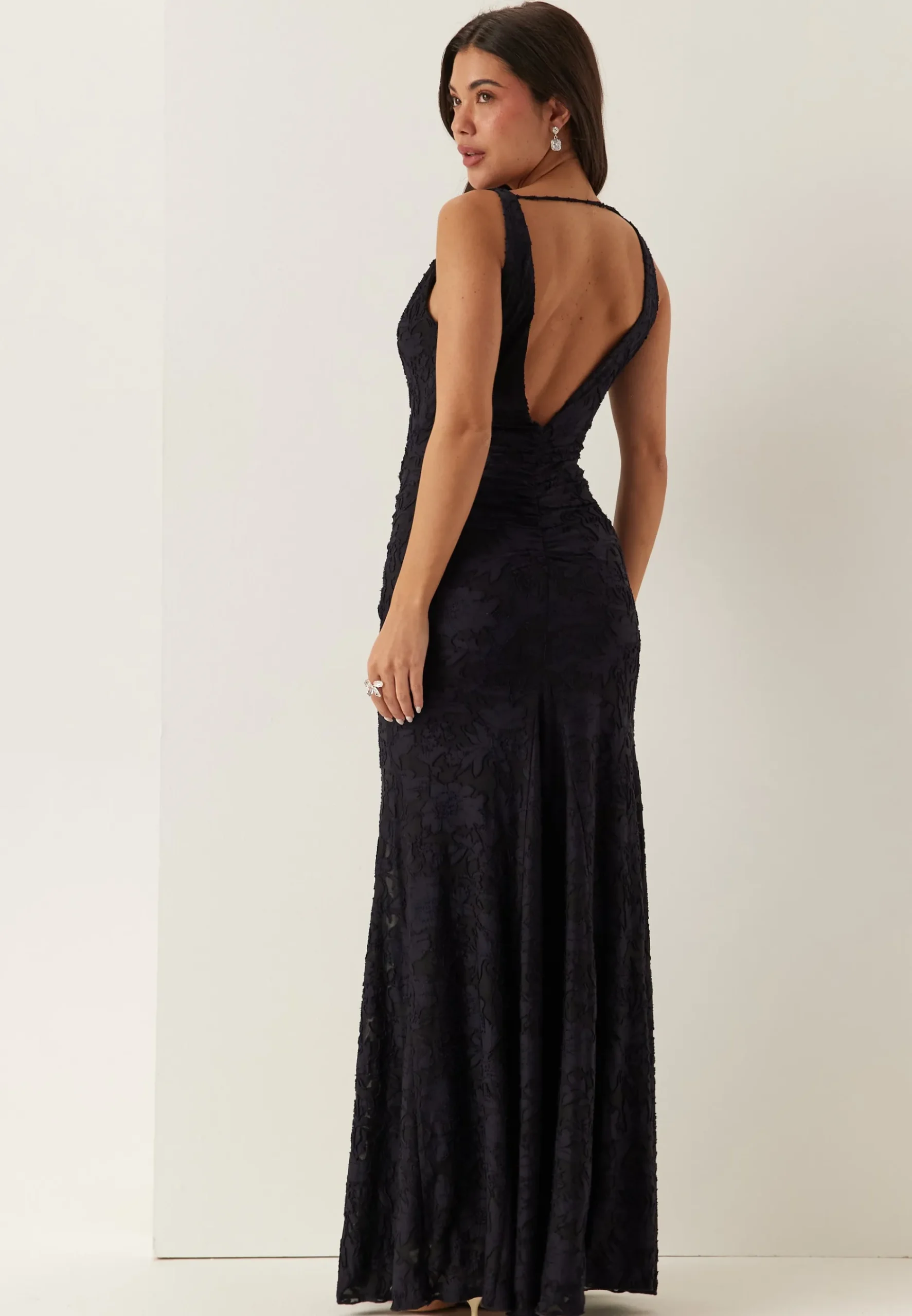 Deep Waterfall Mermaid Gown