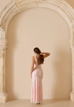 Deep Waterfall Mermaid Gown