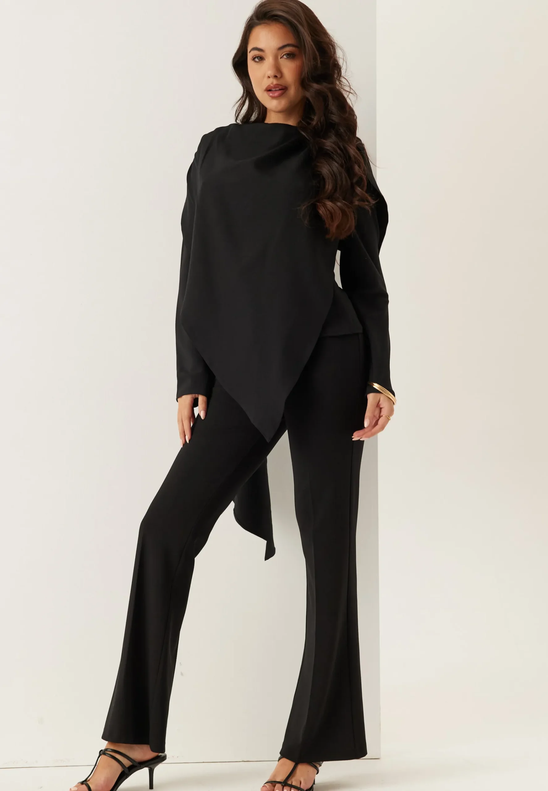 Draped Cape Blouse