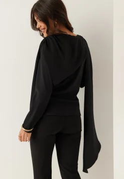 Draped Cape Blouse