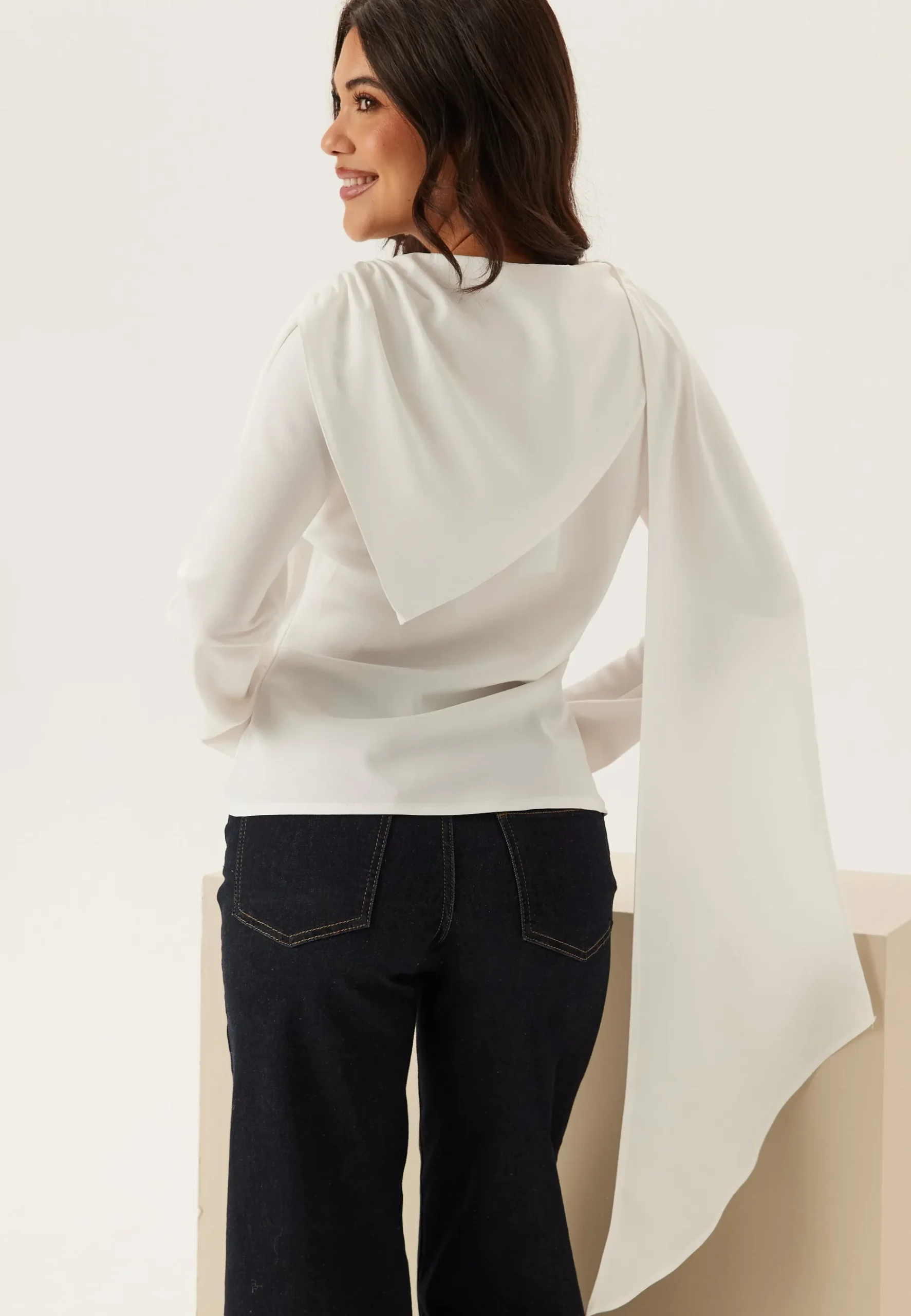 Draped Cape Blouse