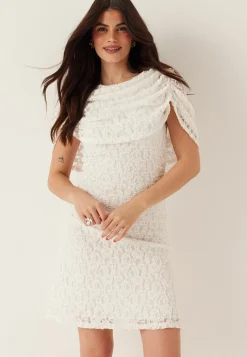 Drapy Cape Lace Dress