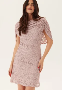 Drapy Cape Lace Dress