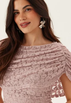 Drapy Cape Lace Dress