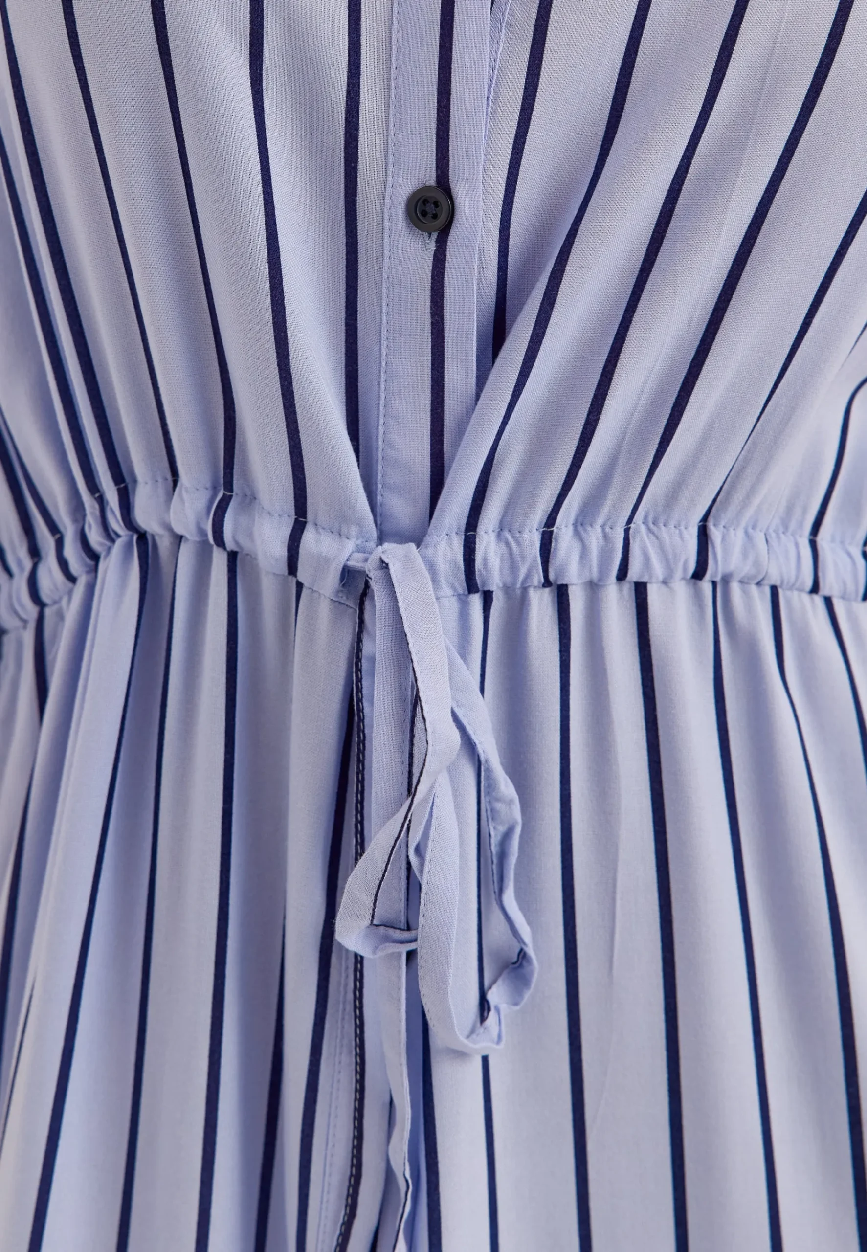 Drawstring Viscose Shirt Dress