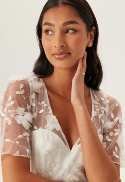 Embroidered Floral Wedding Gown