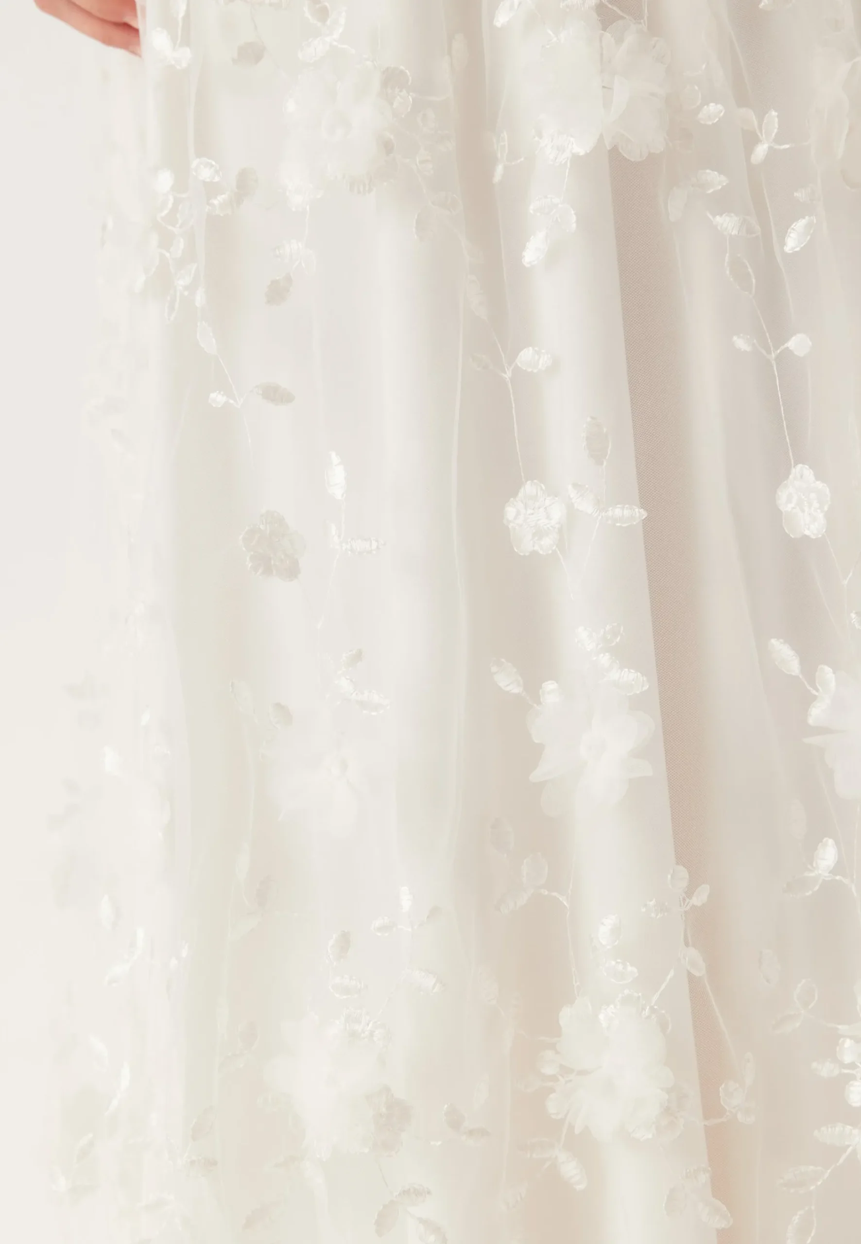 Embroidered Floral Wedding Gown