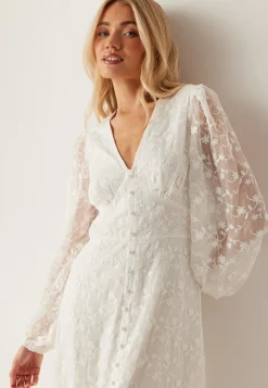 Embroidered Midi Dress