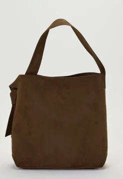 Faux Suede Large Tote Bag