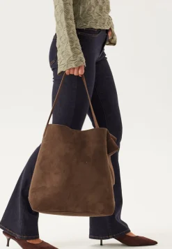 Faux Suede Large Tote Bag