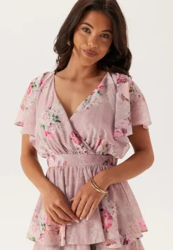 Floral Flutter Tiered Maxi Dress