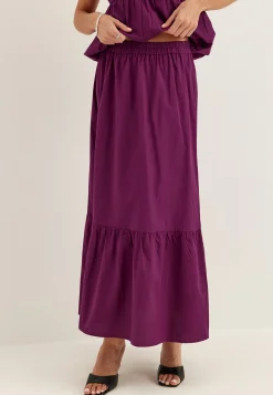 Flounce Detail Cotton Skirt