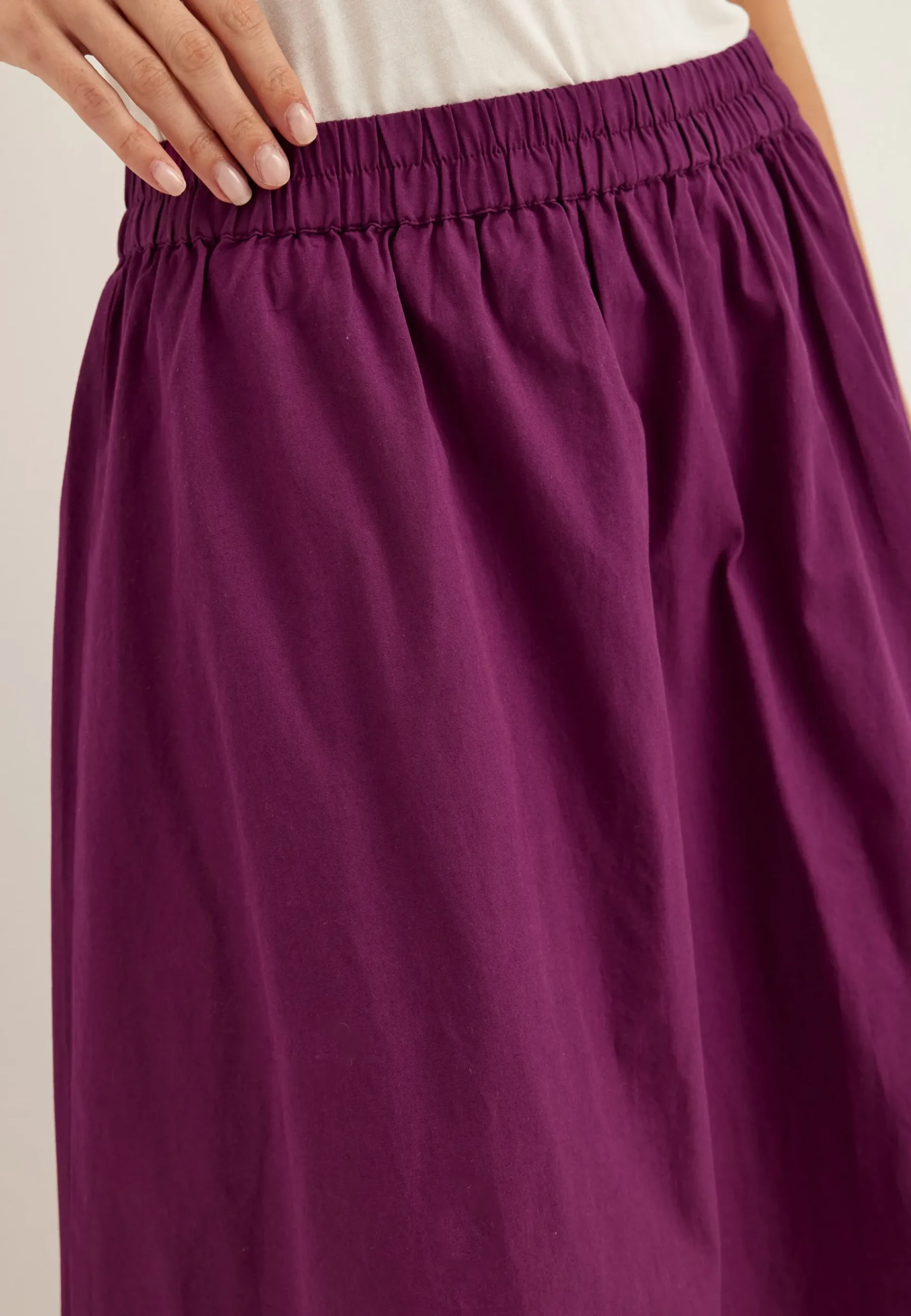 Flounce Detail Cotton Skirt