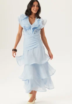 Flounce Sheer Ankle Skirt