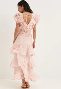 Flounce Sheer Ankle Skirt