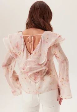 Flounce Sheer Blouse