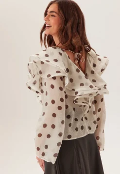 Flounce Sheer Blouse