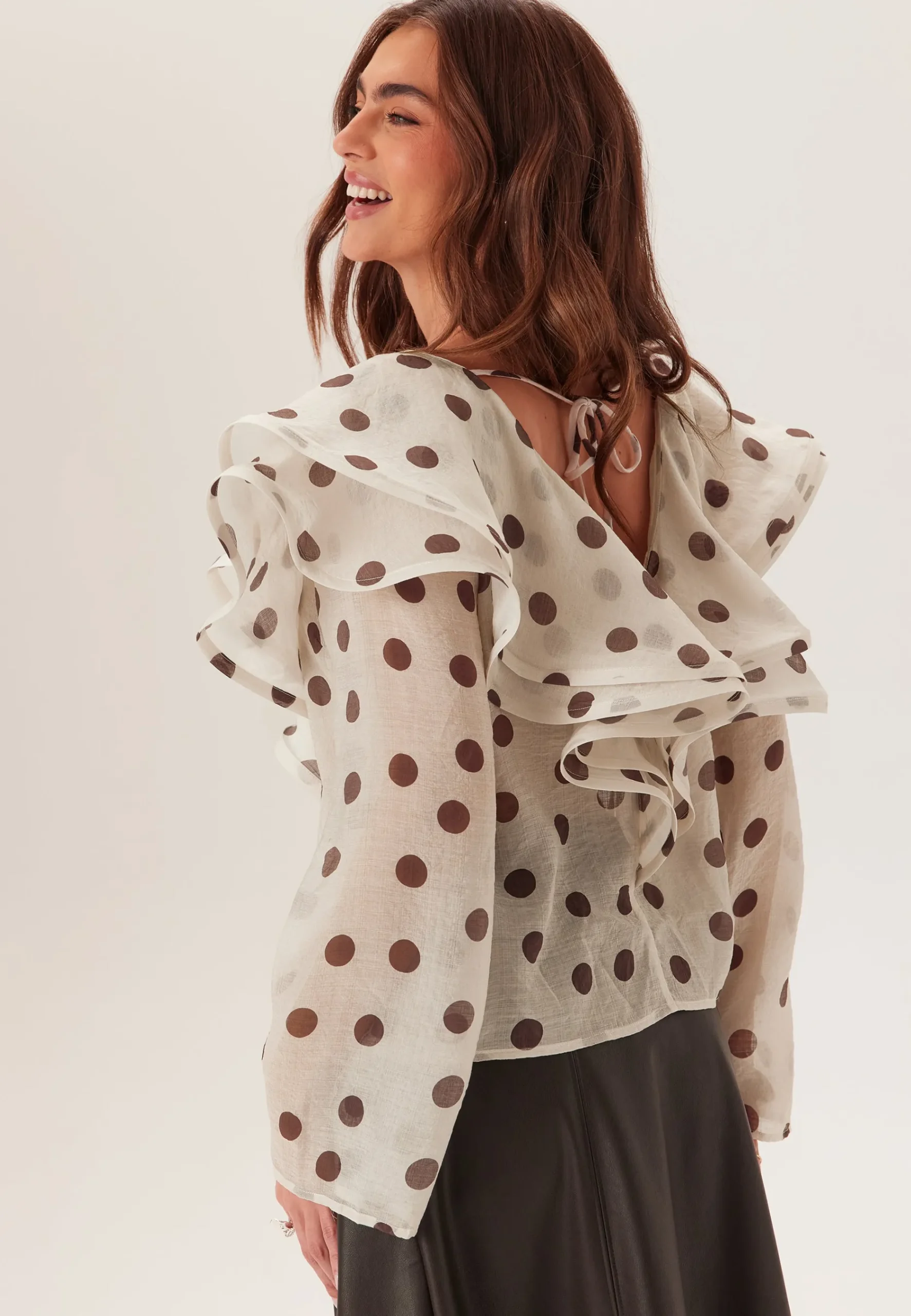 Flounce Sheer Blouse