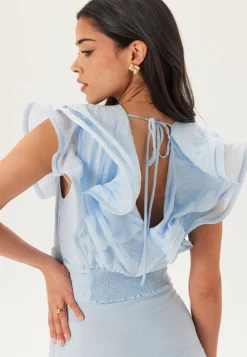 Flounce Sheer Top