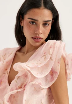 Flounce Sheer Top