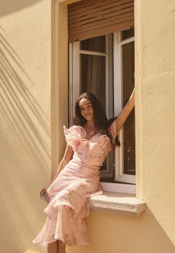 Flounce Sheer Top