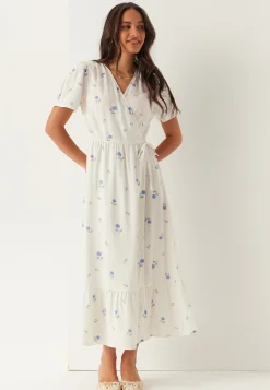 Flounce Viscose Wrap Dress