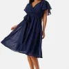Flutter Chiffon Midi Dress