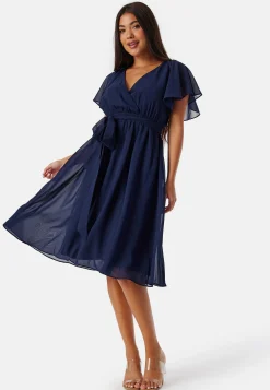 Flutter Chiffon Midi Dress