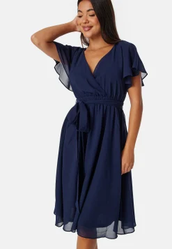 Flutter Chiffon Midi Dress