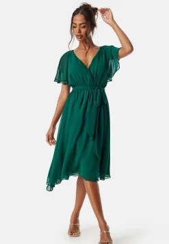 Flutter Chiffon Midi Dress