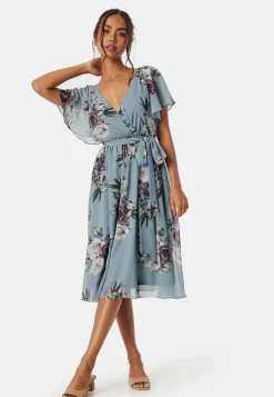 Flutter Floral Midi Dress