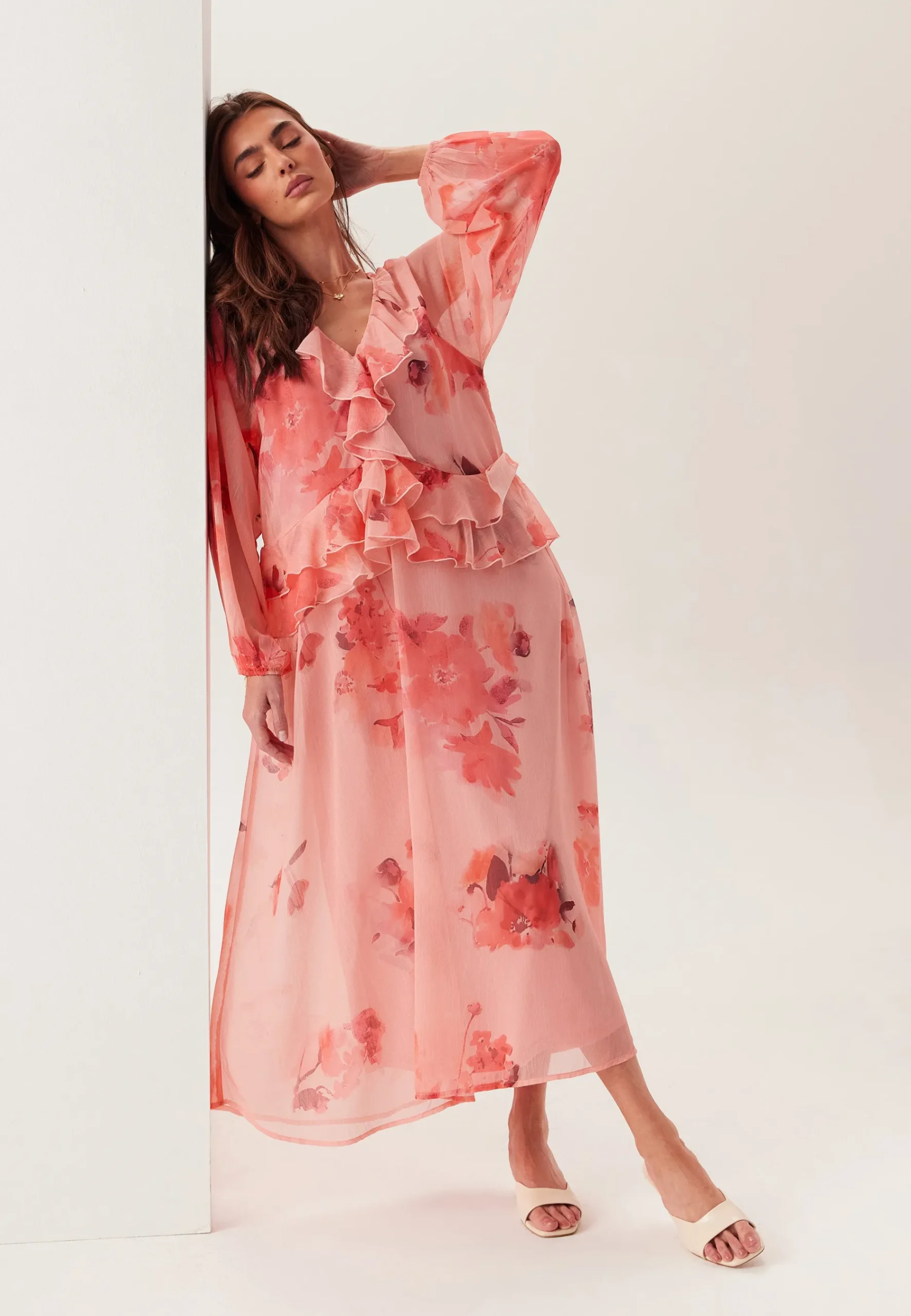 Frill Chiffon Dress