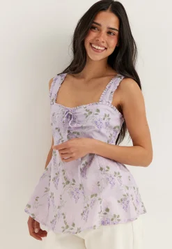 Frill Detail Cotton Singlet