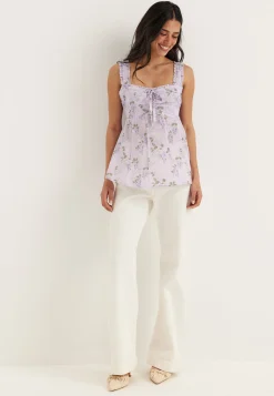 Frill Detail Cotton Singlet